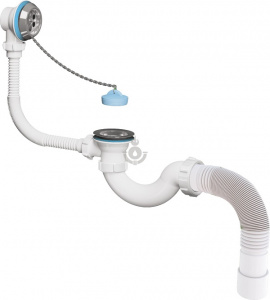 Сифон для ванны AQUATTRO 1 1/2"х40 с вып и перел с т/г 40х40/50 с пробкой с цеп