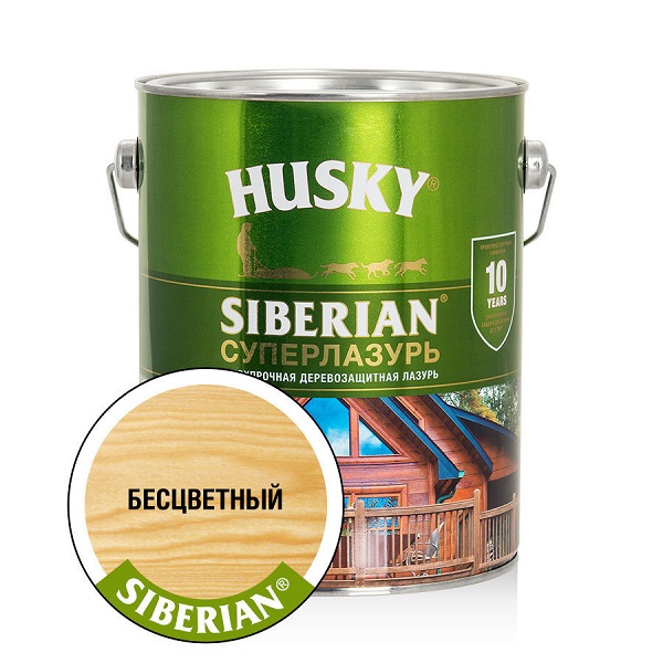 Суперлазурь HUSKY SIBERIAN 2,7л  Бесцветная (3шт) 
