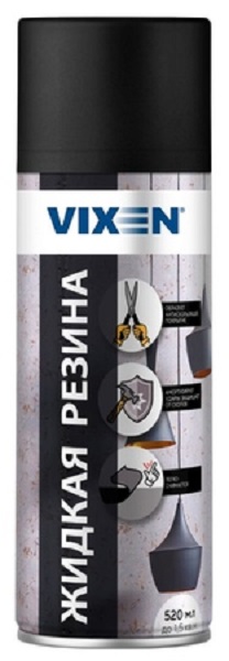 Аэрозоль VIXEN Жидкая резина цв.Прозрачный глянец (520мл; 12шт) 