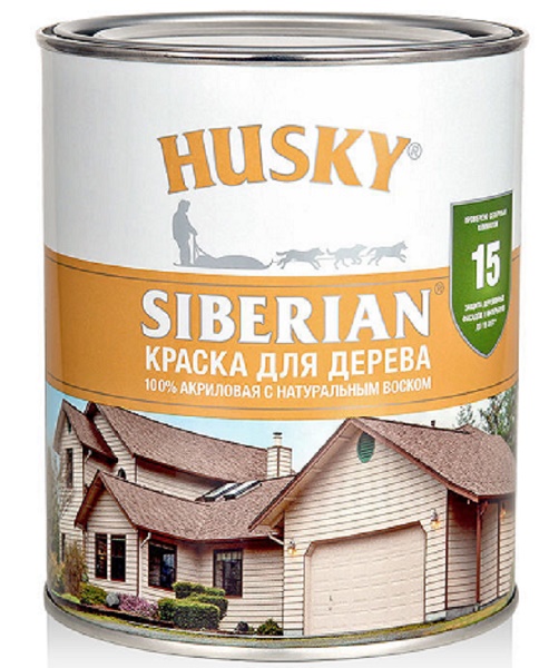 Краска для дерева акриловая HUSKY SIBERIAN -25С 0,9л (6шт) База С