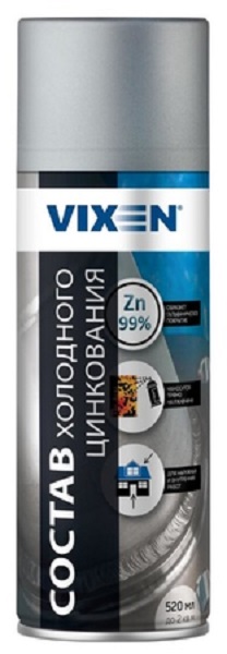 Состав холодного цинкования VIXEN аэрозоль (520мл; 12шт) 