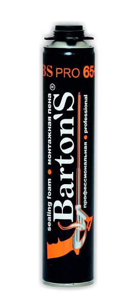 Пена профес. монтажная Barton'S BS Pro 65+ (-18C) 880/1000мл (12шт) 
