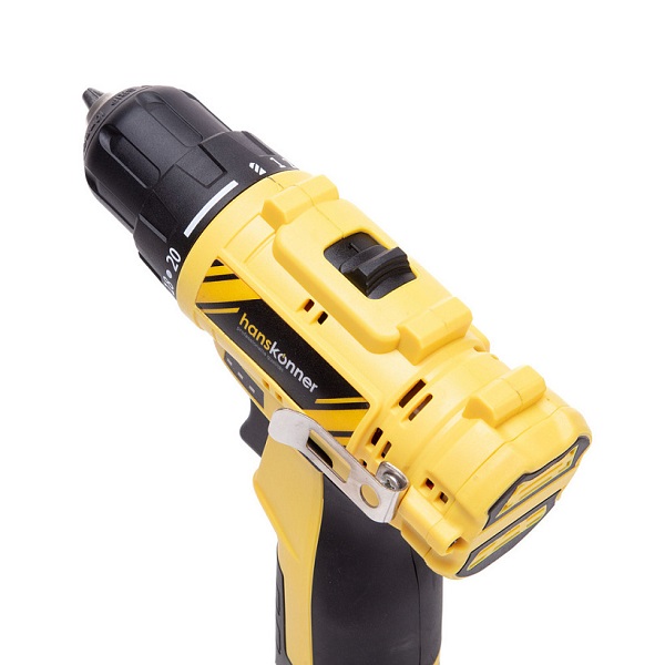 Дрель аккум.бесщ. Hanskonner HCD1230R (12В, БЗП 10мм, 2 скор., 30Нм, 2х2,0Ач, кейс) Дрель аккум.бесщ. Hanskonner HCD1230R (12В, БЗП 10мм, 2 скор., 30Нм, 2х2,0Ач, кейс)