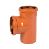Тройник наружной канализации 87,5° 160-160 РЫЖИЙ VALFEX (2шт/упак))