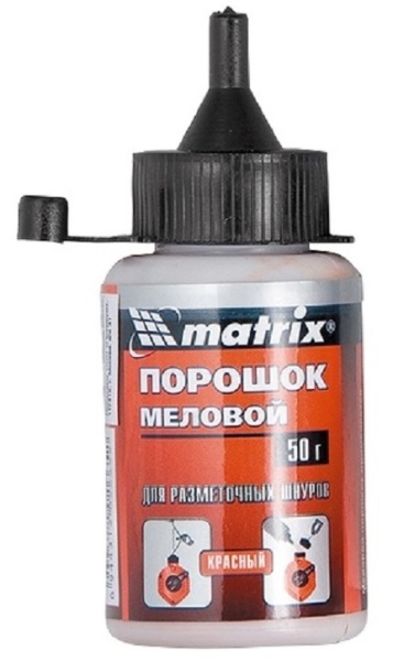 Порошок меловой красный, 50г, для разметочных шнуров / Matrix Порошок меловой красный, 50г, для разметочных шнуров / Matrix