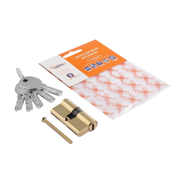 Цилиндровый механизм ЛПУ-60 (золото) (30-30)(ключ-ключ)