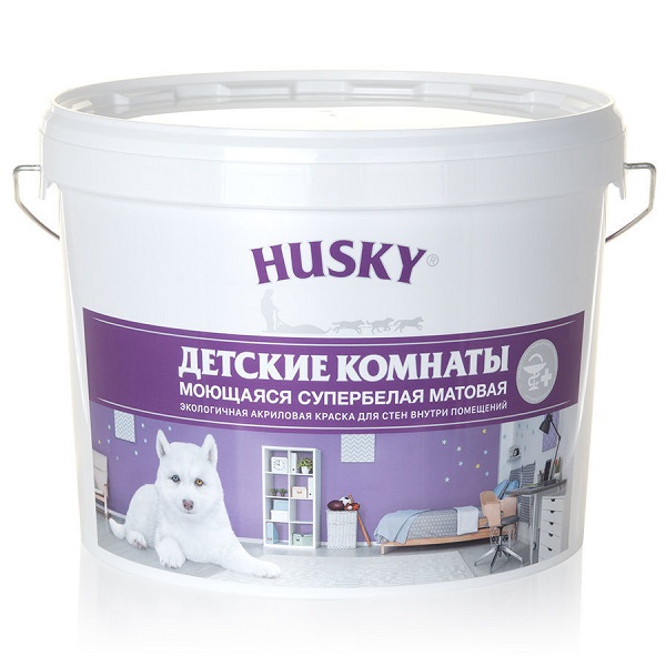 Краска для детских комнат HUSKY -20С База А (9л)