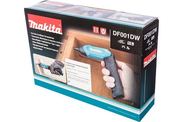 Отвертка аккум. MAKITA DF001DW (3,6В, 6Нм, USB-кабель) кейс ФЦ Отвертка аккум. MAKITA DF001DW (3,6В, 6Нм, USB-кабель) кейс ФЦ