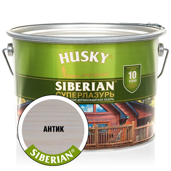Суперлазурь HUSKY SIBERIAN 9л Антик Суперлазурь HUSKY SIBERIAN 9л Антик