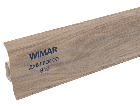 Плинтус с к.каналом WIMAR 58 мм 810 Дуб Гроссо, 2,5м