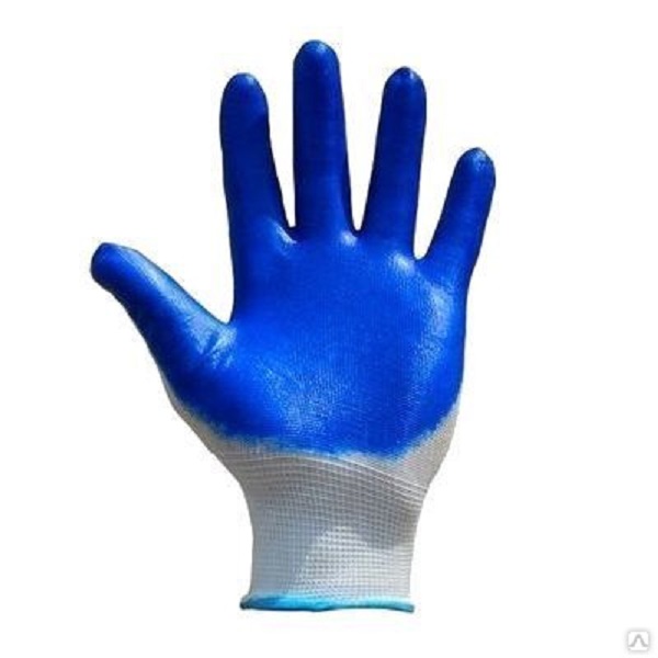 Перчатки нейлоновые с нитриловым покрытием Maxi, синие (пара)