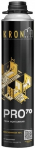 Пена профес.монтажная KRONbuild Всесезонная Pro 70, 850мл (12шт) ЧЗ