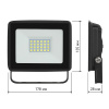Прожектор LED LPR-023-0-65K-030 30Вт 6500К 2400Лм IP65 холодный белый свет ЭРА