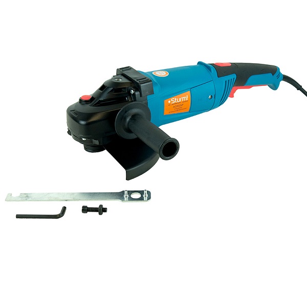 Шлифмашина угл. Sturm AG9524P "профи" (2600Вт, 230мм, пл.пуск Soft Start, удлин.рукоять)