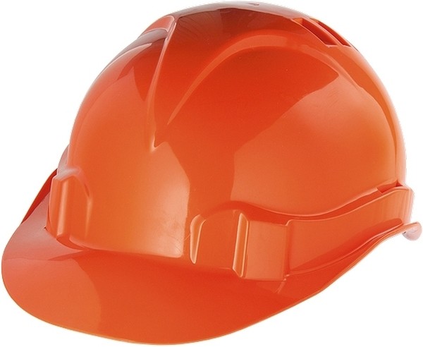 Каска защитная из ударопрочной пластмассы, модель Европа (К-01), оранжевая / Сибртех