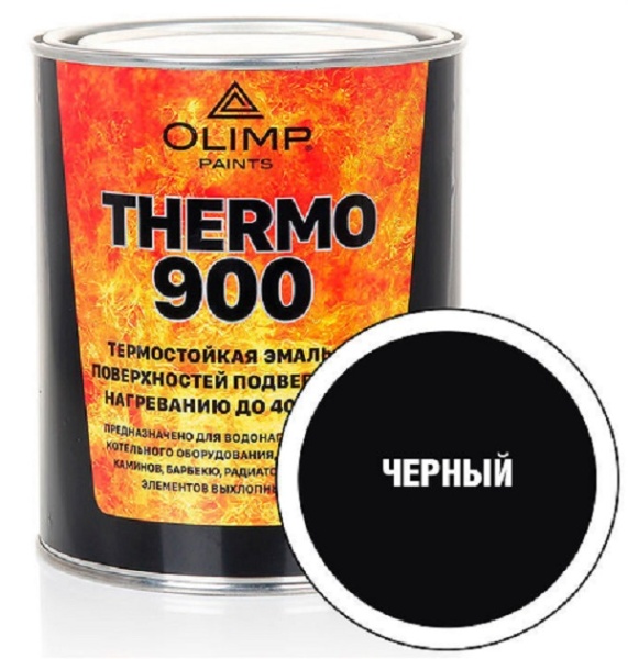 Эмаль термостойкая OLIMP Черная 800С° 0,8л (6шт) Эмаль термостойкая OLIMP Черная 800С° 0,8л (6шт)