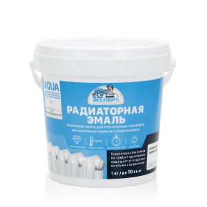 Эмаль акриловая радиаторная ЭКСПЕРТ Белая п/матовая База А  1кг (6шт)