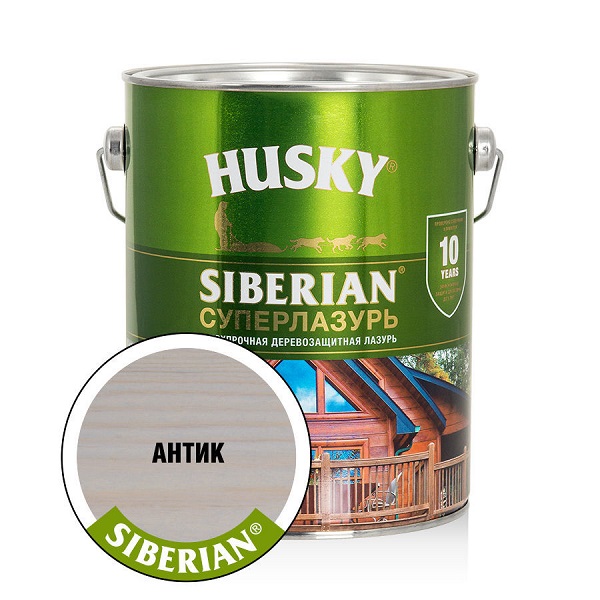 Суперлазурь HUSKY SIBERIAN 2,7л  Антик (3шт)  