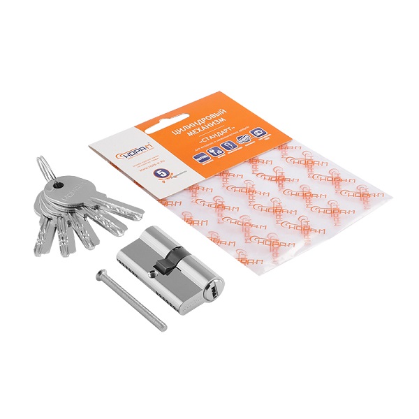 Цилиндровый механизм ЛПУ-60 (хром) (30-30)(ключ-ключ)