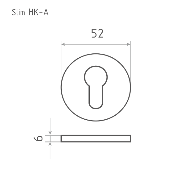 Накладка под ключ Slim НК-А черный