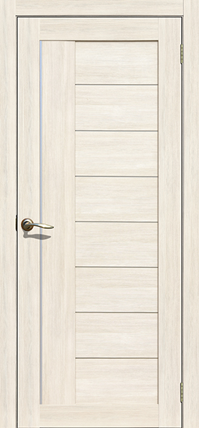 Дверное полотно La Stella мод.201 (2,0 х 0,7м) Ясень снежный (матовое стекло)