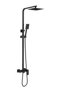 Душевая система, тропический душ, нерж.сталь VALFEX Antares Steel Black