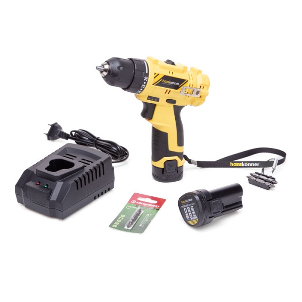 Дрель аккум.бесщ. Hanskonner HCD1230R (12В, БЗП 10мм, 2 скор., 30Нм, 2х2,0Ач, кейс) Дрель аккум.бесщ. Hanskonner HCD1230R (12В, БЗП 10мм, 2 скор., 30Нм, 2х2,0Ач, кейс)
