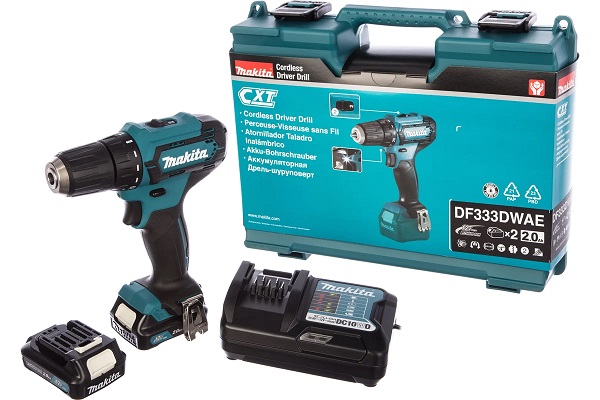 Дрель аккум. MAKITA DF333DWAE(12В, 2скор.,БЗП 10мм, 30Нм, 2х2,0Ач Li-lon) кейс ФЦ Дрель аккум. MAKITA DF333DWAE(12В, 2скор.,БЗП 10мм, 30Нм, 2х2,0Ач Li-lon) кейс ФЦ