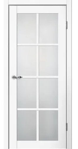 Дверное полотно остекленное Classic мод.С5 (2,0 х 0,8м) Эмалит белый