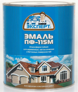 Эмаль ПФ-115М ЭКСПЕРТ глянц красная" (2,7кг; 6шт)