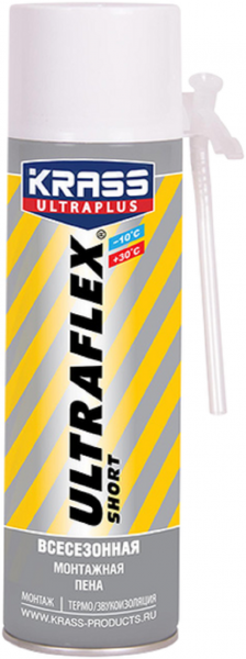 Пена монтажная бытовая KRASS ULTRAFLEX STANDART  Всесезонная 550мл  (12шт).