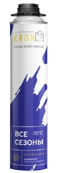 Пена профес.монтажная KRONbuild всесезонная 65, 850мл (12шт)