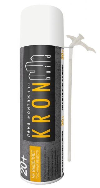 Пена монтажная бытовая KRONbuild 40+, 1000мл (12шт)