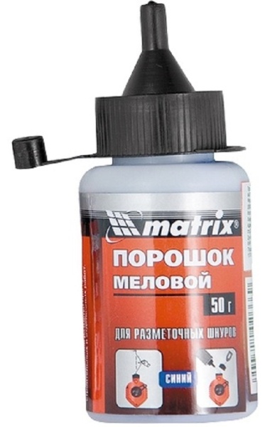 Порошок меловой синий, 50г, для разметочных шнуров / Matrix Порошок меловой синий, 50г, для разметочных шнуров / Matrix