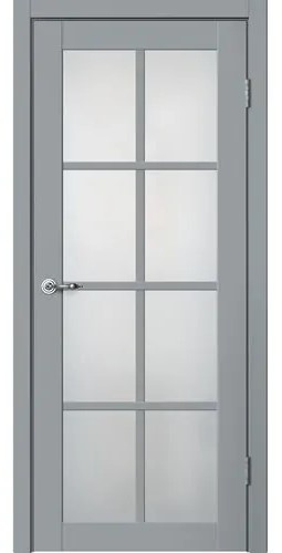 Дверное полотно остекленное Classic мод.С5 (2,0 х 0,7м) Эмалит серый