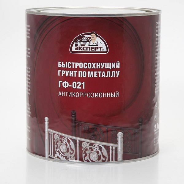 Грунт ГФ-021 быстросохнущий ЭКСПЕРТ серый  (2,7кг; 6шт)