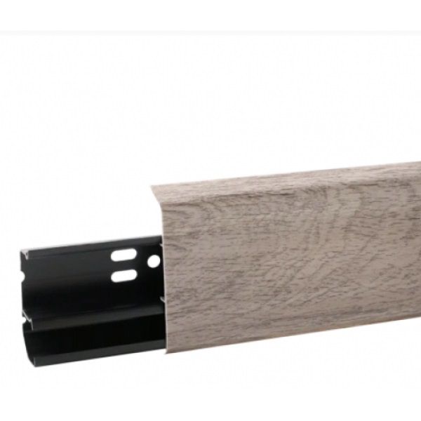 Плинтус Aberhof 70 мм 7017 Алюминий 2,2м