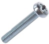 Винт DIN7985 полусфера, белый цинк, 6*30