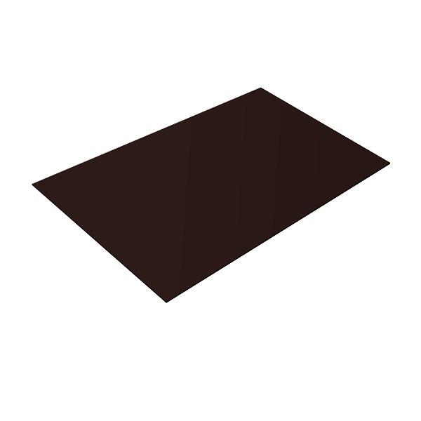 Лист полимер т.0,35,  р-р 1,25*2м ПЭ в пленке RAL8017 Шоколад