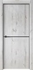 УЦЕНКА Дверное полотно Line 1 ДО (2,0 х 0,7м)Канадский дуб арктик(edge black) АКЦИЯ