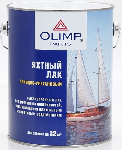 Лак яхтный OLIMP глянцевый (2,7л; 3шт)  