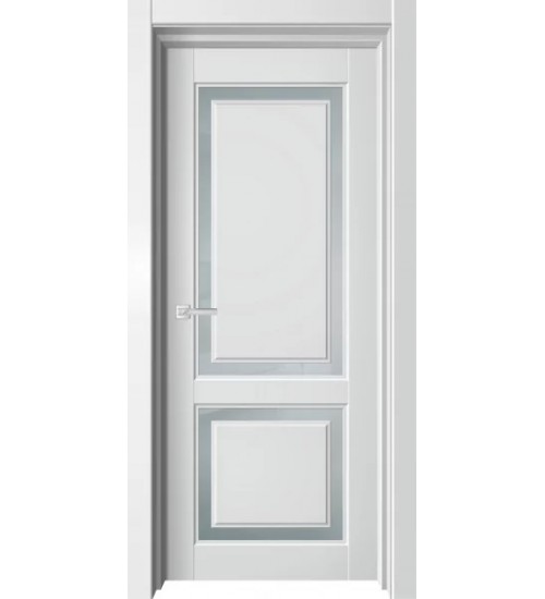Дверное полотно со стеклом Jasper Sky (2,0 х 0,8м)Софт белый гладкий