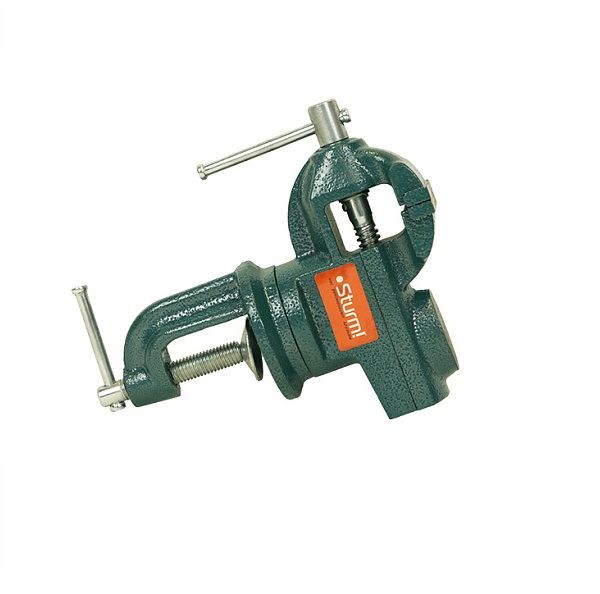 Тиски слесарные поворотные, на струбцине, 65 мм, Sturm