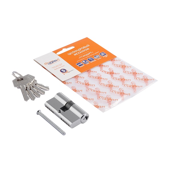 Цилиндровый механизм Л-60 (хром) (30-30)(ключ-ключ)